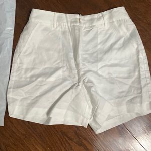 White Linen Shorts
